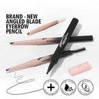 Eyebrow Pen,Eyebrow Pencils Set for Women with machete Eyebrow Pen,Liquid Square Angled Eyebrow Brush and Eyebrow Brush,Waterproof Eyebrow Pencil Create Full,Natural Hair-Like Brows,Light Brown（2 pcs）