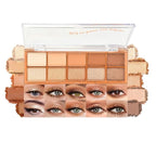 Neutral Nude Brown Eyeshadow Palette – 10 Matte & Shimmer Shades in Ivory Cream, Camel, Toffee & Champagne – High Pigment, Blendable, Long-Lasting Eye Shadow for Natural Daily Looks & Mature Eyes
