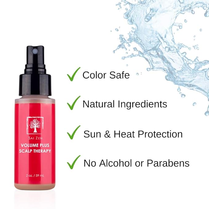 Volume Plus Scalp Therapy Spray | Post-Shower Hair Strengthening Formula | Made in USA | Alcohol and Paraben Free, 2 oz.