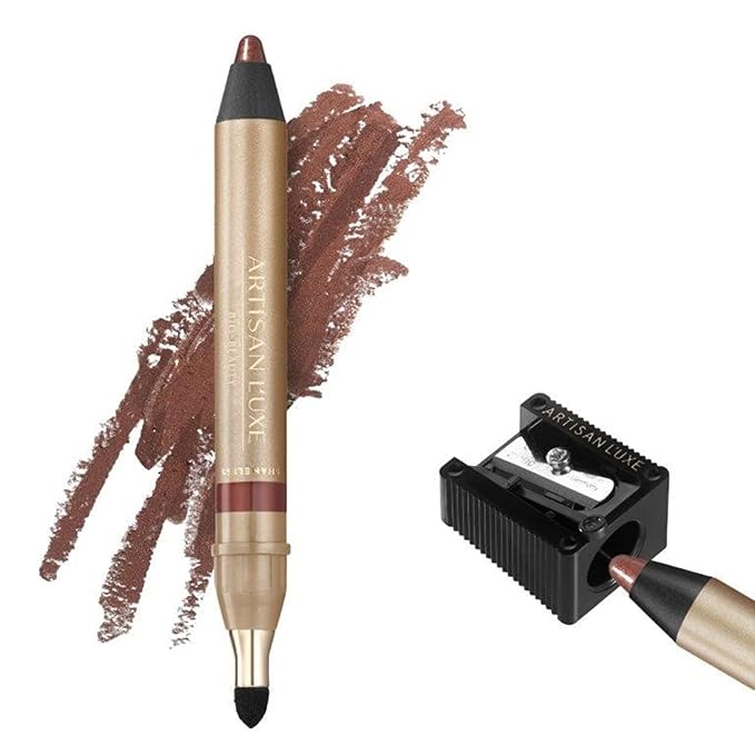 Artisan L'uxe Beauty Velvet Jumbo Eyeliner Pencil Smokey Eyes in 3 Minutes Water Proof, Smudge Proof, Long Lasting Age Defying Essential Oils (Shade: Shimmering Bronze)