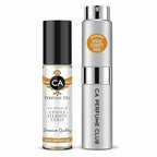 CA Perfume Duo Impression of Gentle Fluidity Gold For Women And Men Perfume Layering Set Long Lasting Travel Size EDP + Body Oil Roll-On Bottle 0.27 Fl Oz+0.33 Fl Oz