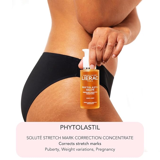Lierac Phytolastil Stretch Mark Removal Serum - Firms Skin, Fades Cellulite, Diminishes Stretch Marks on Breasts, Abdomen, Hips and Thighs - Hydrating & Firming for All Skin Types - 75ml