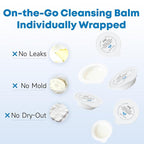 ddg Travel Size Cleansing Balm–Travel-Friendly Makeup Remover for Waterproof Makeup,Sensitive Skin,Vegan Hydrating Formula,Individually Wrapped,10 packs,Holiday Gift