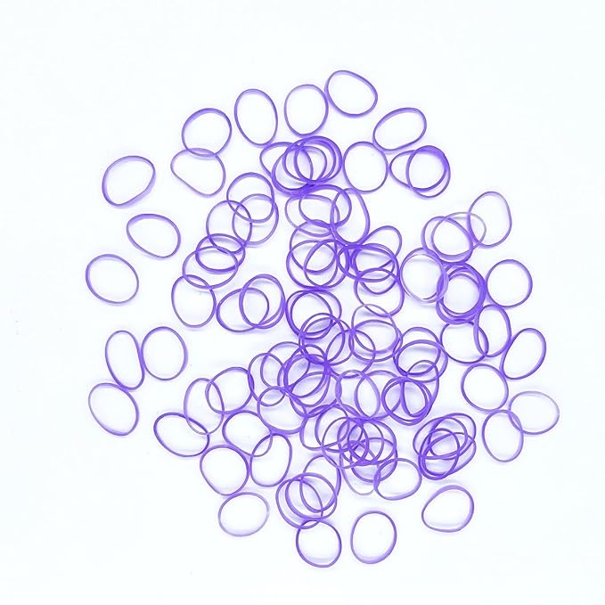 3200 Pcs Elastic Rubber Bands Small Hair Ties Hair Rubber Mini Hair Bands Hair Elastics Tiny Soft Holder Ponytails for Girls (Pearlescent Purple)