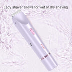 2 in 1 Bikini Trimmer for Women, Rechargeable Electric Razors for Women, Wet/Dry Use Lady Electric Shaver for Bikini Face Lip Underarm Legs Pubic Hair