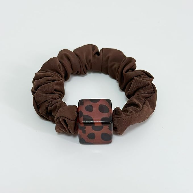 Silk Scrunchies Hair Ties 4Packs – Super Soft Thin Hair Scrunchies, Gentle on Hair, Faux Pearl Decorated Hair Accessories for Women