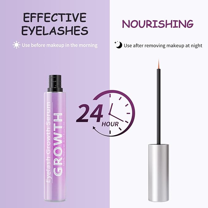 Eyelash Growth Serum with Natural Formula Advanced Lash Enhancing Serum for Longer,Thicker,Fuller Looking Lashes Gentle & Vegan for Eyelash Growth 0.17 Fl Oz (5mL)
