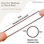 Small Hair Ties, Elastics Damage-free No Pull Ponytail Holders Braided Styling Bands for Women Girls Thin Fine to Medium Hairtie Accessories 2mm 80 Pieces (Auburn)