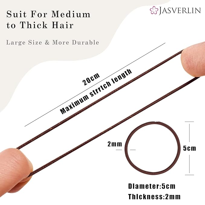 Small Hair Ties, Elastics Damage-free No Pull Ponytail Holders Braided Styling Bands for Women Girls Thin Fine to Medium Hairtie Accessories 2mm 80 Pieces (Auburn)