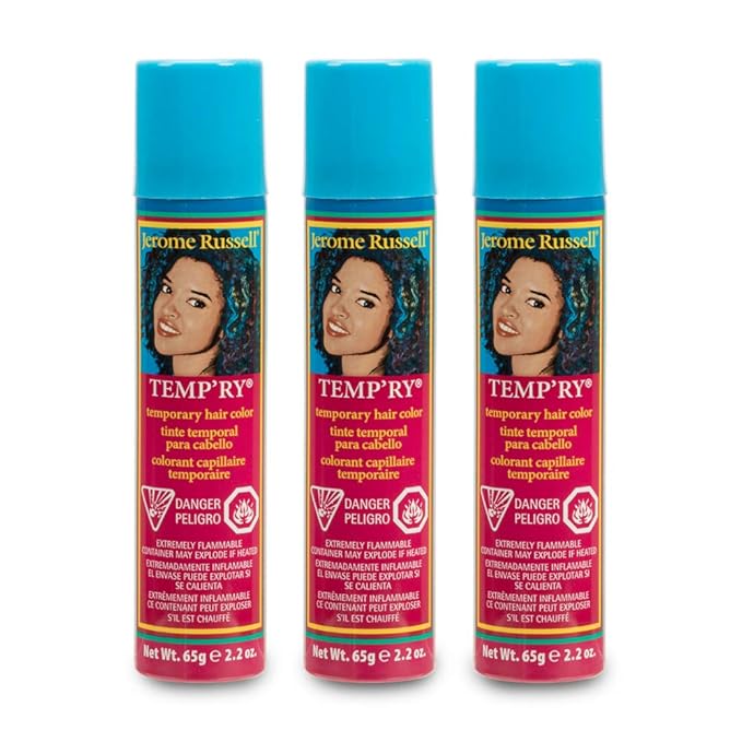 Jerome Russell Temp'ry Spray-on Silver Hair Color, 2.2oz x 3 pack