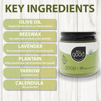 All Good Goop Organic Skin Care Recovery Balm - All Purpose Ointment w/Calendula, Lavender, Beeswax - Chafing Cream, Dry Skin Salve, Cracking Lip Moisturizer - Soothes, Hydrates & Calms - 4oz, 2-pack