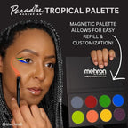 Mehron Makeup Paradise Makeup FX 8 Color Tropical Palette | Magnetic Refillable Body Paint & Face Paint Palette | Professional & Water Activated | Costumes, SFX, Halloween, & Cosplay