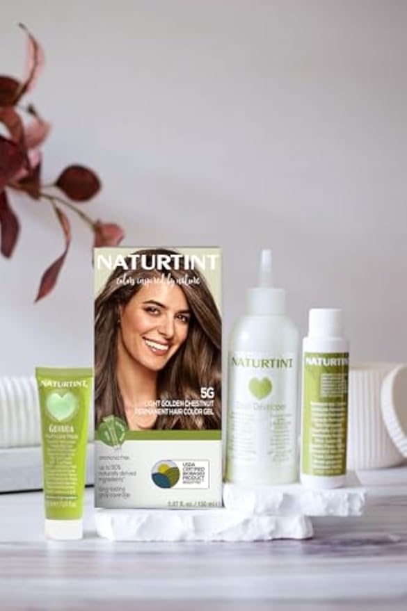 Naturtint 5G Light Golden Chestnut Permanent Hair Color (Pack of 1), Ammonia Free, Vegan, Cruelty Free, up to 100% Gray Coverage, Long Lasting Results (Packaging may vary)