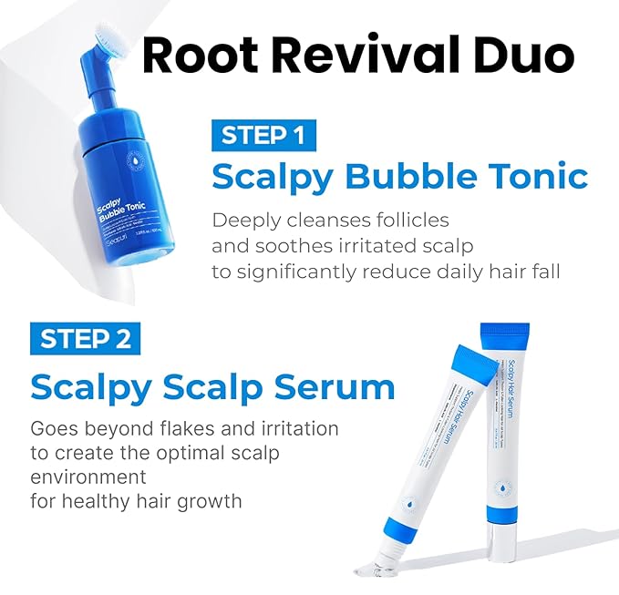 Bubble Tonic | Leave-In Scalp Exfoliator Foam for Oily, Sweaty, or Itchy Roots | Clears Buildup & Sweat with No Residue | Cooling Relief with Menthol & Salicylic Acid | Korean Hair Care Detox