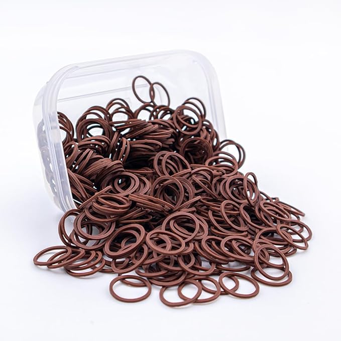 Beauty Town Hair Tie Rubber Bands - 1000pcs/500pcs Soft Stretchy Elastic Bands for Braids, Ponytails & Bun