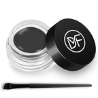 Eyeliner Gel Set,Long Lasting Waterproof High-Intensity Pigments Smudge-Proof Eye liner Makeup With 5.51 IN Long Eyeliner Brush Water-Resistant Creamy Gel 5G-Dark Grey