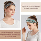 Boho Headbands For Women Fashion Wide Headband Yoga Workout Head Bands Hair Accessories Band 6 Pack
