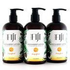 Coco Fiji Face & Body Lotion Infused With Coconut Oil | Lotion for Dry Skin | Moisturizer Face Cream & Massage Lotion for Women & Men |Grapefruit 12 ozPack of 3