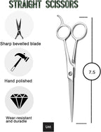 UM Supplies Scissors 7.5 | Premium Barber Shears For Hair Cutting | Multiple Purpose Cutting Scissors | Haircut Scissors For Salon I Women | Mens | kids I Pets