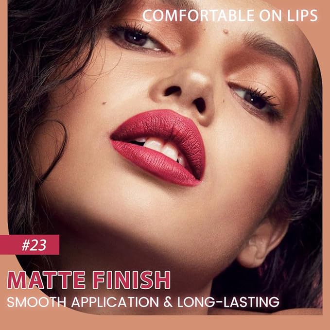 evpct 1Pcs Plum Wine Red Matte Long Lasting Lip Liner Pencil Makeup for Shaping & Sculpting Lips, No Transfer Long Wear Waterproof Pigmented Lip Liner lipliners Crayon Lipstick Pencil with Sharpener