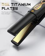 Portable Titanium Cordless Hair Straightener for Edges Bangs, Heat Up in Seconds & Lasts Up to 50 Minutes & USB C Rechargeable, Dual Voltage Mini Travel Flat Iron Hair Straightening-Not for Thick Hair