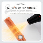 Professional Hair Cutting Comb - Rotatable Design Fine Tooth Barber Combs Anti-Static Styling Comb for Women and Men All Hair Types (Orange)