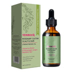 Venrock Rosemary Castor Hair Oil - Biotin Infused Scalp & Hair Strengthening Oil for Nourishing Scalp, Repairing Split Ends & Encouraging Longer, Healthier Hair | Lightweight Daily Hair Care