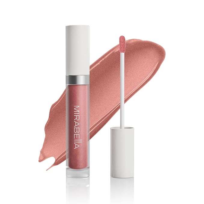 Mirabella - Luxe Advanced Formula Lip Gloss, Non-Sticky Hydrating Lip Glosses with Vegan Lanolin, Jojoba Oil & Vitamin E, Long-Lasting & Cruelty-Free Makeup, Lavish (Shimmering Light Nude)