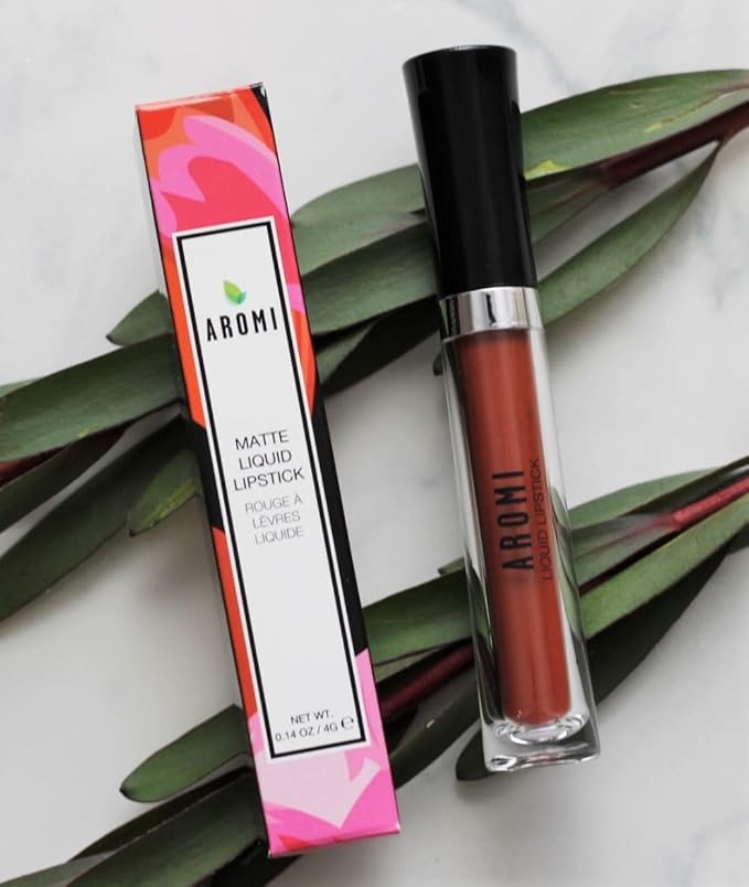 Aromi Ginger Spice Matte Liquid Lipstick | Nutmeg, Terra Cotta Lip Color, Vegan & Cruelty-free Beauty, Burnt Orange, Long-lasting, Smudge Proof, Handmade (Ginger Spice)