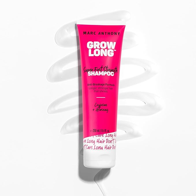 Marc Anthony Strengthening Biotin Shampoo, Grow Long Anti-Frizz, Anti-Breakage & Nourishing Formula For Split Ends - Vitamin E, Caffeine & Ginseng for Dry & Damaged Hair