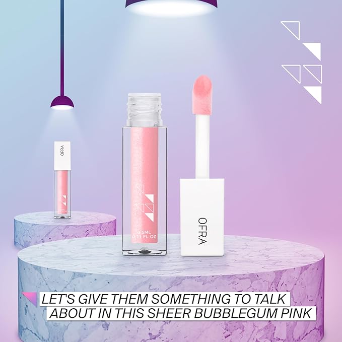 Ofra Lip Gloss - Glossip | Non Sticky, Ultra-Glossy Lip Gloss | Long Lasting Formula for a Smooth, Hydrated Finish | 3.5ml/1.1oz