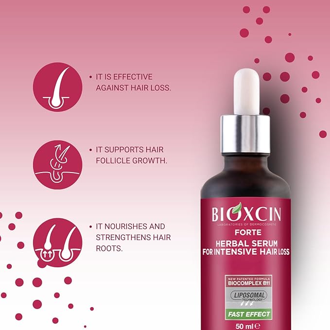 Anti-Hair Loss Hair Growth Serum Biotin & Keratin Hair Oil Treatment for Thinning, Weak & Damaged Hair Nourishing Scalp Serum for Stronger, Thicker, Fuller Hair, Men & Women, Daily Use 3 X 50 ML