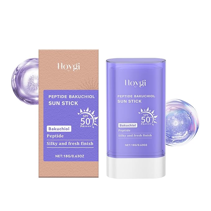 Daily Facial Sunscreen Stick SPF 50 PA++++, Smoothing Primer Effect with Peptide Complex, Broad Spectrum Protection, Hydrating, Invisible Finish for All Skin Tones, 0.63 Ounce