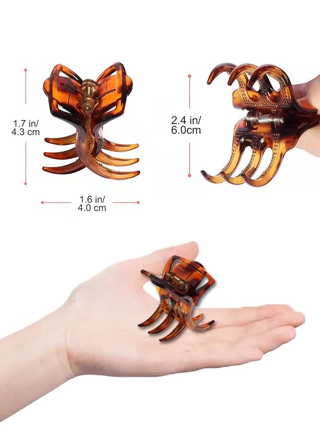 4 Pieces Hair Claw Clips,Morhom Big Size Hair Claws 2.0 Inch Hair Jaw Clip for Women Girls Thick or Medium Hair