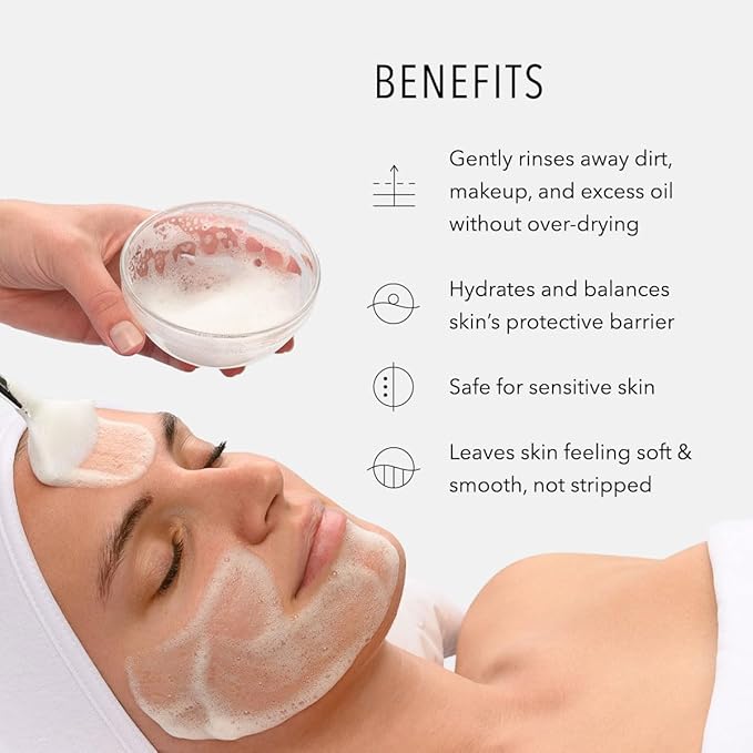 HydroPeptide Cleansing Gel, Toning Face Wash, Effectively Removes Makeup, Dirt, and Excess Oil without Irritation, 6.76 Ounce