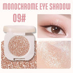Single Nude Rose Gold Shimmer Eyeshadow,Monochrome Eye Shadow,Apply Make Up Easily,Glitter Single Eyeshadows 24 Hour Eye Makeup Longwear Waterproof