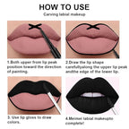 evpct 3Pcs Dark Black Purple Royal Blue Matte Lip Liner and Liquid Lipstick Lip Stain Makeup Set Smudge Proof, 24 Hours Original Long Lasting Matte Lipstick Waterproof labial mate larga duracion 24