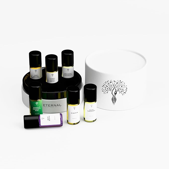 Eternal perfume Oils Roll on Travel Size perfumes for women Mini Mist Gift Set 7 Piece Collection perfume for men unisex Long Lasting perfumes set for womens 7 x 3 ml/0.17 FL Oz Gift Set for Women