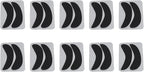 10 Pairs Half Moon Shaped Reusable Under Eye Pads for Eyelash Extension Excellent Silicone Under Eye Pads for Lash Extension with Individually Package (Black)
