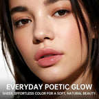 Tinted Lip Balm with Colorful Serum Core, CATKIN Cute 2-in-1 Coral Lip Balm Gloss, Moisturizing with Jojoba Oil Hyaluronic acid, Citrus Tea Flavor, Trendy Lip Care for Women & Girls - C03 Coral