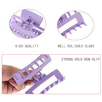 12 Pack Square Colorful Hair Clips, Big and Small Neutral Rectangle Claw Clips, Non-slip Matte Hair Clips for Women,Strong Hold jaw clip for Thick Thin Hair Silver Brown White Pink