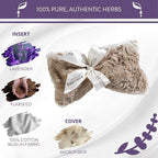 Sonoma Lavender Spa Mask, Heatable/Chillable Aromatherapy Eye Pillow with Lavender Infused Flaxseed Insert, Eye Compress for Stress Relief with Removable and Washable Cover (Arctic Circle)