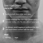 THAROS 3-in-1 Multi-Action Eye Cream for Men, Hydrating and Calming, Hyaluronic Acid, 0.5 fl.oz, Vegan. All Skin Types