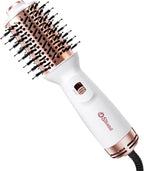 Hair Dryer Brush Blow Dryer Brush 4 in 1, 2 Inch Hot Air Brush for Hair Drying & Styling | Ionic Oval Barrel for Smooth, Frizz-Free Volume Blowout, Dual Voltage Lightweight Travel Hair Dryer Brush