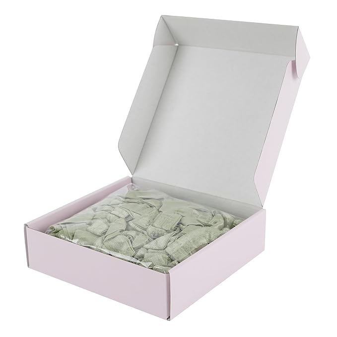 MEEDEE 100 Pack Olive Green Hair Ties For Women No Crease Soft Elastic Ribbon No Damage Olive Green Hair Ties Knotted Ouchless Hair Ribbon Yoga Hair Ribbons Elastic Bracelets