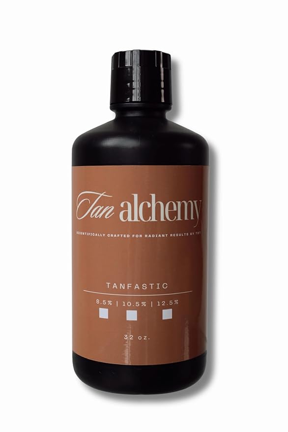 Tan Alchemy Tanfastic E Blend Ultra Dark 12.5% DHA Sunless Airbrush Spray Tanning Solution 64 oz (2-32 oz)