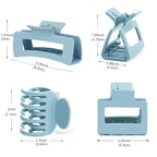 Mehayi 9 PCS Matte Hair Clips Claw for Women Girls, 3 Styles Nonslip Small Hold Strong Hold Cute Jaw Clip Barrettes for Thick Thin Long Short Hair, Fashion Acrylic Hair Clamps Styling Accessories