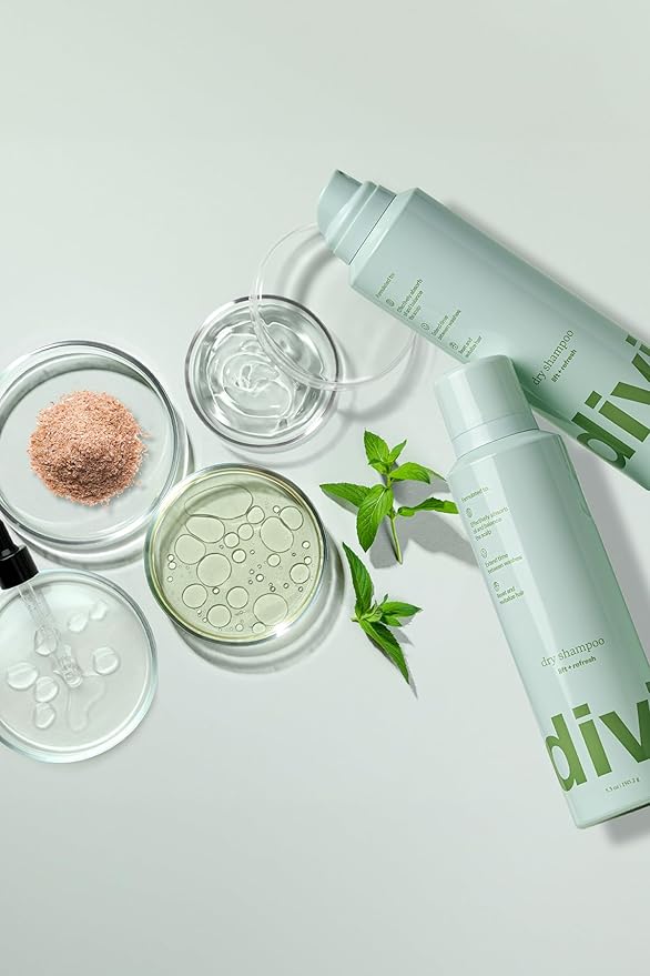Divi Dry Shampoo Spray Travel Size - Formulated to Absorb Oil, Balance the Scalp and Extend Time Between Washes - Free of Benzene, Butane, Propane and Talc, 1.7oz (2 Pack)