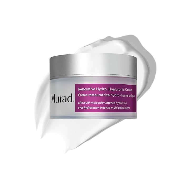 Murad Restorative Hydro-Hyaluronic Face Cream – Moisture-Boosting Formula with Hyaluronic Acid, Coconut Extract, Botanical Oils & Shea Butter for Lasting Hydration, Plump, & Smooth Skin - 1.7 Fl Oz