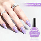 16.5ml Light Purple Nail Polish Large Volume Quick Drying Nail Polish, Fast Drying and Long Lasting Color Nail Art DIY Home Manicure Gift for Women